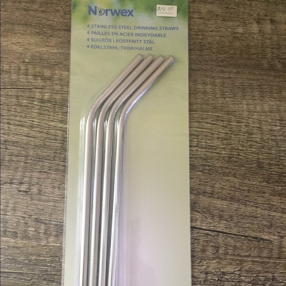 Norwex stainless steel straws